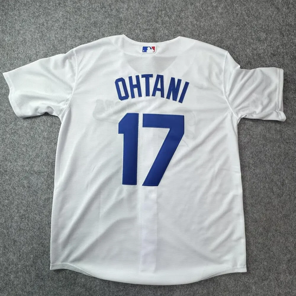 Los Angeles Dodgers Jersey Mens Large White MLB Baseball Shohei Ohtani 17 Nike